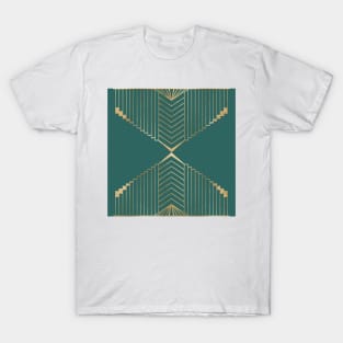 Art Deco glamour - teal and gold II T-Shirt